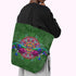 Roller Skating Peacock Canvas Tote